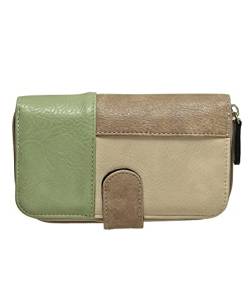 N.V. Bags Damen Polly Grün/Beige Geldbeutel, One Size von N.V. Bags