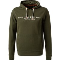 N.Z.A. Herren Hoodie grün Baumwolle Logo und Motiv von N.Z.A.