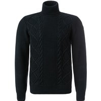 N.Z.A. Herren Rollkragenpullover blau Baumwolle unifarben von N.Z.A.