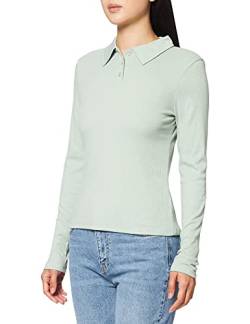 NA-KD Damen Buttoned Collar Top Hemd, lichtgrün, XS von NA-KD