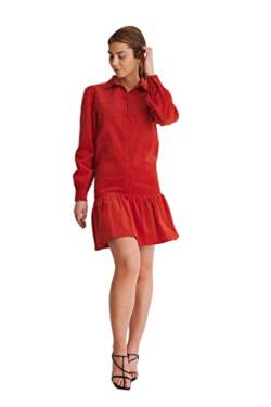 NA-KD Damen Corduroy Mini Dress Lssiges Kleid, Dusty Red, 42 EU von NA-KD