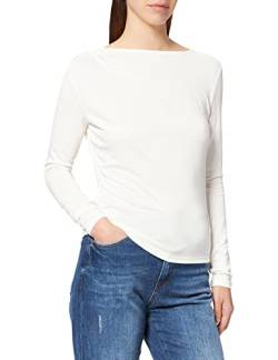 NA-KD Damen Draped Long Sleeve Top Hemd, gebrochenes weiß, M von NA-KD