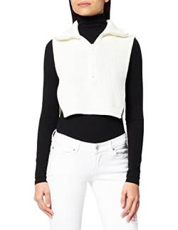 NA-KD Damen High Neck Knitted Vest Pullover, gebrochenes weiß, XL von NA-KD