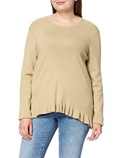 NA-KD Damen Knitted Long Sleeve top Hemd, Khaki, 2XL von NA-KD