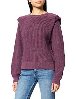 NA-KD Damen Open Back Knitted Sweater Pullover, violett, L von NA-KD