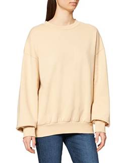 NA-KD Damen Oversized Dropped Shoulder Sweater Pullover, beige, L von NA-KD