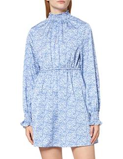 NA-KD Damen Padded Shoulder Mini Dress Lässiges Kleid, Blue Comb, 42 EU von NA-KD