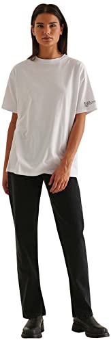 NA-KD Damen Reminder Tee T-Shirt, weiß, S von NA-KD