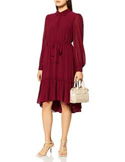 NA-KD Damen Tie Waist Midi Dress Lässiges Kleid, Burgundy, 36 EU von NA-KD