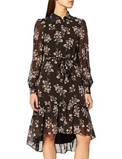 NA-KD Damen Tie Waist Midi Dress Lässiges Kleid, Flower Print, 32 EU von NA-KD