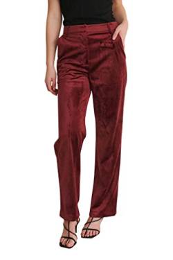 NA-KD Damen Velvet Wide Suit Pants Anzughose, violett, 34 EU von NA-KD