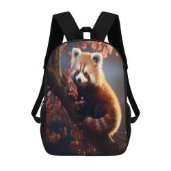 Schulrucksack Jungen Teenager Schultaschen Mädchen Ranzen Kinder Rucksäcke Animal RED Panda Druck Schulranzen School Bags Für Schule von NACHOMACHO