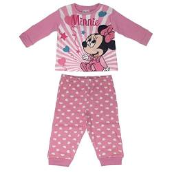 Baby-Schlafanzug, offizielles Disney Minnie Minnie Baby Langarm aus Fleece Mädchen 3440, Pink 98 von NADA HOME