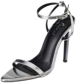 NAEMI Damen 25928782-NA01, Silber, 36 Sandal, EU von NAEMI