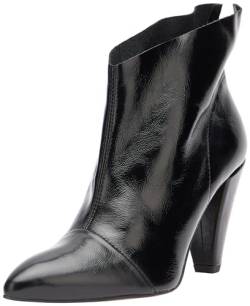 NAEMI Damen Leder Stiefelette, schwarz, 38 EU von NAEMI