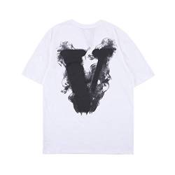 NAGRI Herren V Smoke Demon Angel T-Shirts,Weiß,XL von NAGRI
