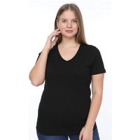 NAHLE Kurzarmshirt Damen Kurzarm T-Shirt mit V Ausschnitt (3-tlg) von NAHLE