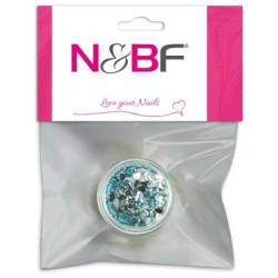 N&BF Nail Art Strasssteine | Herzen Turquoise (Türkis) | 3D Nagel Dekoration Edelsteine | Glitter Rhinestones für Nageldesign | Strass Kristalle in Herzform | Strass Perlen von NAILS FACTORY