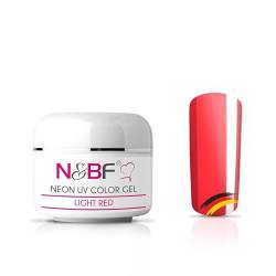 N&BF Neon Farbgel 5ml | Light Red (Rot) | UV Colour Gel für Gelnägel | Effektgel für künstliche Fingernägel mittelviskos | Made in EU | Nagelgel UV neon | Colorgel ohne Säure + selbstglättend von NAILS FACTORY