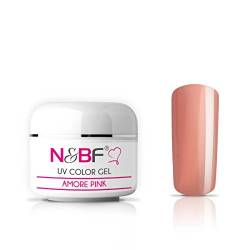 N&BF UV Farbgel 5 ml | Amore Pink (Rosa) | Colourgel deckend mittelviskos | Color Gel für Gelnägel | Made in Germany | Nageldesign Farbgele | selbstglättend ohne Säure von NAILS FACTORY