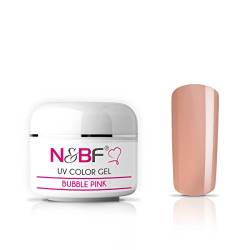 N&BF UV Farbgel 5 ml | Bubble Pink (Rosa) | Colourgel deckend mittelviskos | Color Gel für Gelnägel | Nageldesign Farbgele | selbstglättend ohne Säure von NAILS FACTORY