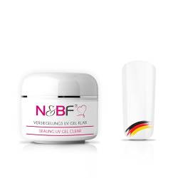 N&BF Versiegelungsgel klar | 5ml hochwertiges Profi Hochglanz UV LED Gel mittelviskos | Für intensiven Glanz | Abschluss Finish Nagelgel mit Glanzfinish | Made in Germany von NAILS FACTORY