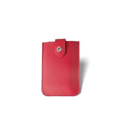NAKUL kreditkartenhülle Leder,Kreditkartenetui abgeschirmt,Snap Closure Dünn RFID Schutz für Herren Damen (rot) von NAKUL