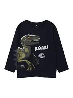 NAME IT Baby Boys NMMNOL Jurassic LS TOP NOOS VDE Langarm Shirt, Dark Sapphire, 86 von NAME IT