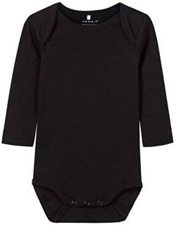 NAME IT Baby Langarm Body einfarbig schwarz (62) von NAME IT