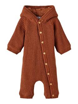 NAME IT Baby Mädchen Jungen Strickoverall NBNNEJA LS Knit Suit, Größe:80, Farbe:Coconut Shell von NAME IT