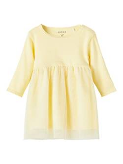 NAME IT Baby-Mädchen NBFHINNY LS Dress Kleid, Doppelte Sahne, 50 von NAME IT