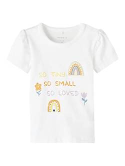 NAME IT Baby-Mädchen NBFHUSSIE SS TOP Box T-Shirt,Bright White,62 von NAME IT