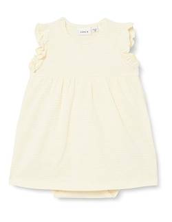 NAME IT Baby-Mädchen NBFJABINA SS Body Dress Kleid, Double Cream, 74 von NAME IT