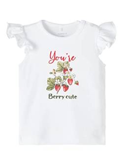 NAME IT Baby-Mädchen NBFJINDY SS TOP Box T-Shirt, Bright White, 62 von NAME IT