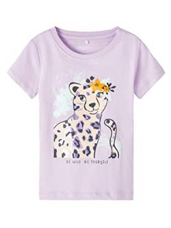 NAME IT Baby-Mädchen NMFHIBA SS TOP Box T-Shirt, Bright White, 74 von NAME IT