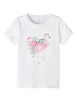 NAME IT Baby-Mädchen NMFJULS SS TOP Box T-Shirt, Double Cream, 110 von NAME IT