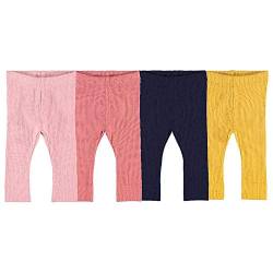 NAME IT Baby-Mädchen Nbfkabex 4p Legging Noos Strumpfhose, Woodrose, 56 (4er Pack) von NAME IT