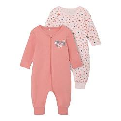 NAME IT Baby - Mädchen Nbfnightsuit 2p Zip Rosette Flower Noos Schlafanzug, Rosette, 104 EU von NAME IT