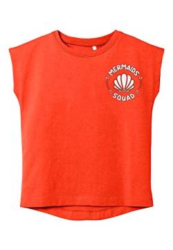 NAME IT Baby - Mädchen Nmfviolet Capsl Top H1 T-Shirt, Spicy Orange, 86 EU von NAME IT