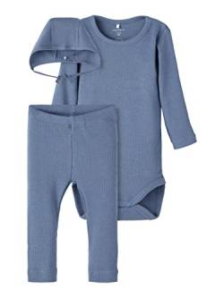 NAME IT Baby Unsiex 3-teiliges Set mit Body Hose Hut von NAME IT