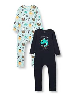 NAME IT Boy's NMMOCEAN 2P Nightsuit Schlafanzug, Pastel Turquoise, 122 von NAME IT