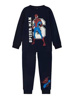 NAME IT Boy's NMMOLAS Spiderman LS NIGHTSET MAR Schlafanzug, Dark Sapphire, 98 von NAME IT