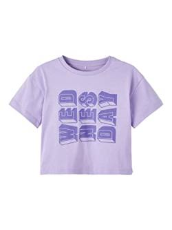 NAME IT Girl's NKFBALONE SS TOP Box Kurzärmeliges Shirt, Sand Verbena, 116 von NAME IT