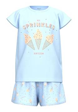 NAME IT Girl's NKFNIGHTSET Cap Icecream NOOS Schlafanzug, Nantucket Breeze, 110/116 von NAME IT