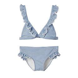 NAME IT Girl's NKFZANNAH Box NOOS Bikini, Silver Lake Blue, 110/116 von NAME IT