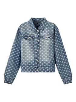 NAME IT Girl's NLFDOTIZZA DNM Short Jacket Jacke, Medium Blue Denim, 146/152 von NAME IT