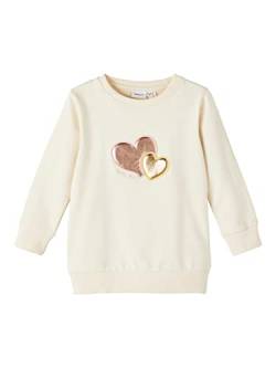 NAME IT Girl's NMFBLAIR Sweat Tunic UNB Bluse, Buttercream, 110 von NAME IT