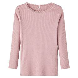 NAME IT Girl's NMFKAB LS TOP NOOS Langarm Shirt, Deauville Mauve/Detail:Melange, 110 von NAME IT