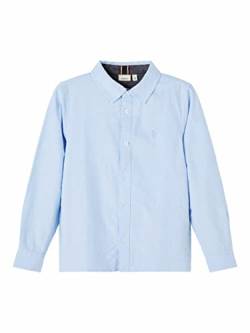 NAME IT Herren NKMNEWSA LS Shirt NOOS Hemd, Blau, 122/128 von NAME IT