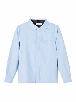NAME IT Herren NKMNEWSA LS Shirt NOOS Hemd, Blau, 158/164 von NAME IT